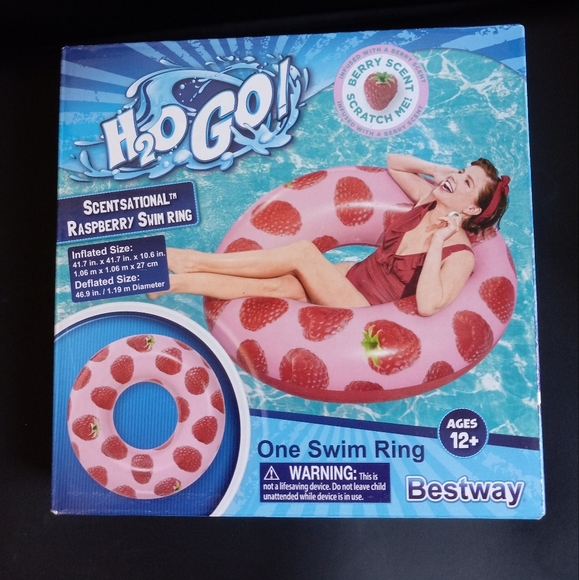 Bestway H20 inflatable Go Swim Ring Sensational Raspberry Large - Picture 1 of 4